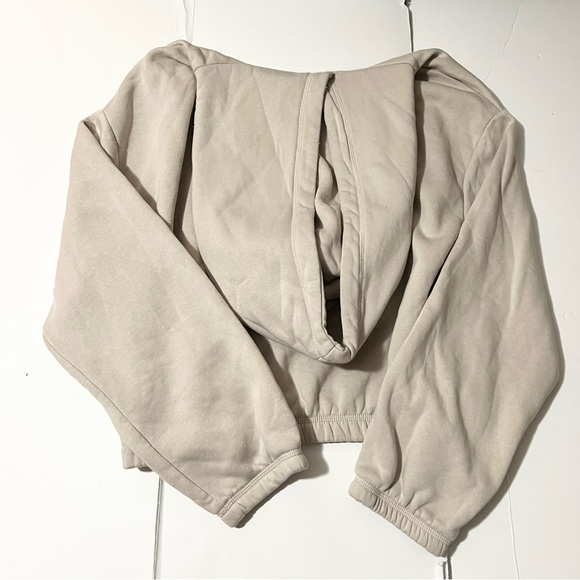 Zara | Beige Neutral Pullover Sweatshirt Hoodie - Picture 3 of 4